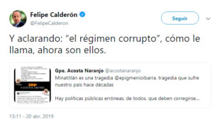 Felipe Calderón culpa a AMLO por masacre en Minatitlán