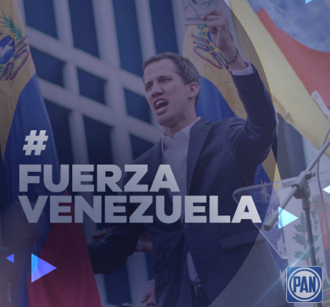 El PAN apoya a Juan Guaidó en Venezuela y pide intervención de Estados Unidos.