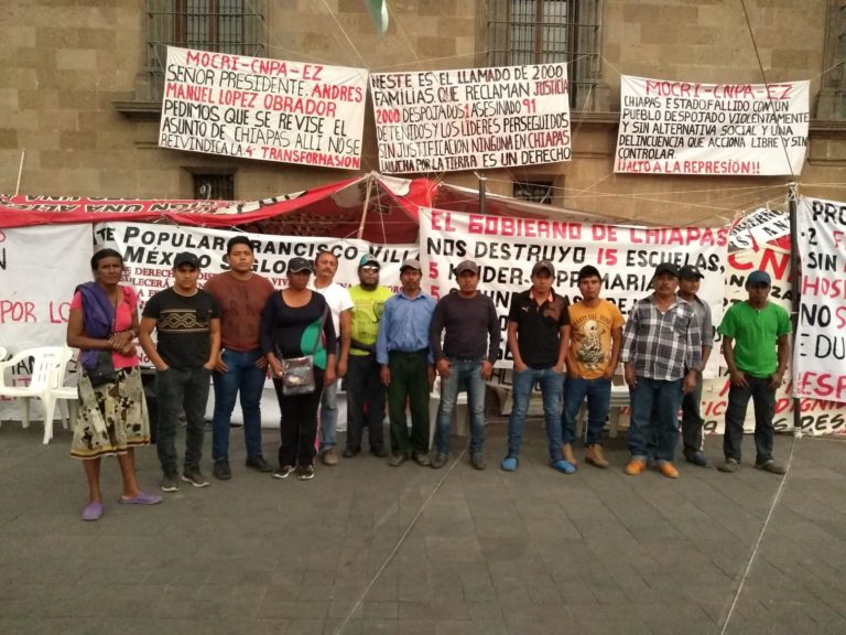 desalojados chiapas palacio nacional tuxtla gutierrez