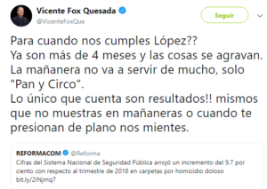 Vicente Fox culpa a AMLO por tragedia de Minatitlán