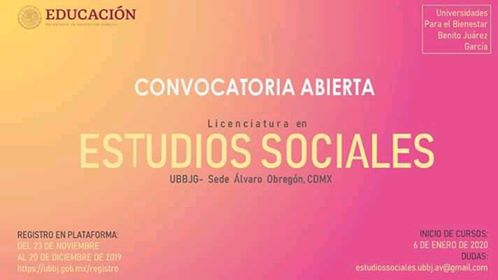 Licenciatura estudios sociales 100 universidades