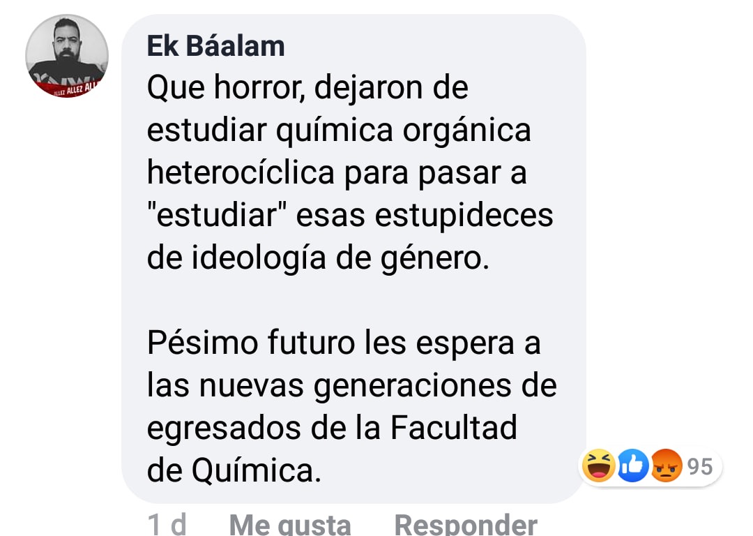 materia género facultad química comentarios misóginos