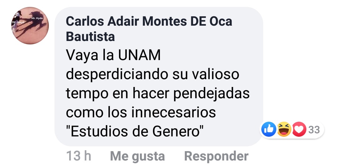 materia género facultad química comentarios misóginos