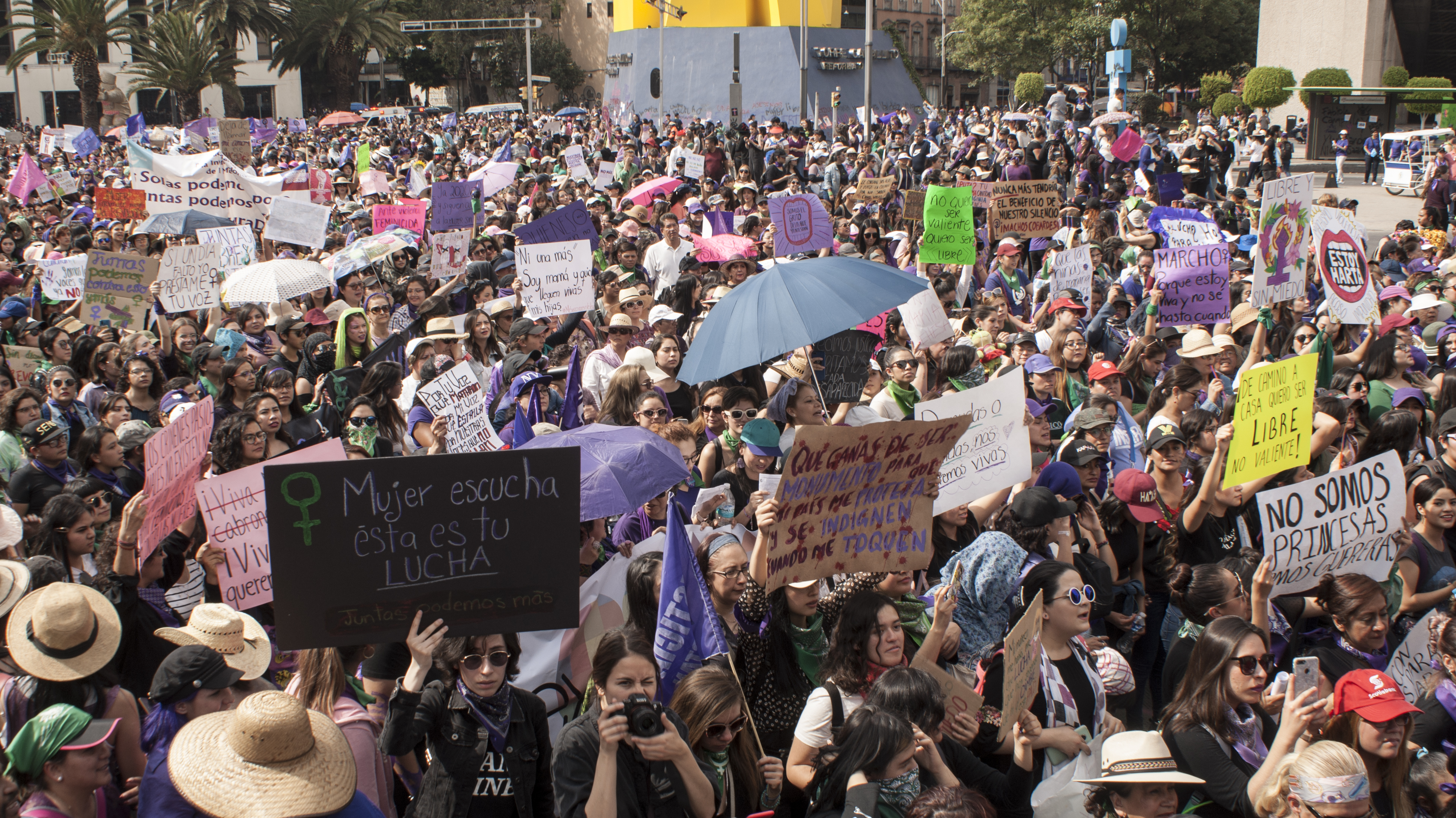 México se pinta de violeta  Marcha del 8 de marzo en imágenes y videos