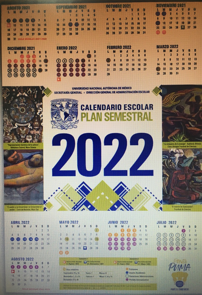 calendario unam 2022